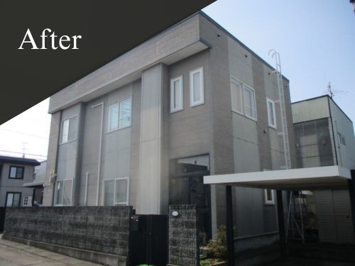 弘前市 外壁塗装・屋根塗装 施工後 After シリコン樹脂塗料 ツートンカラー 戸建て